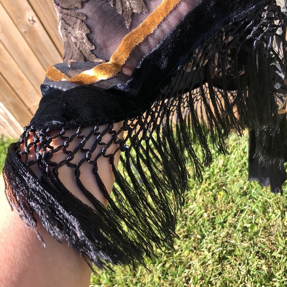 Bracha Velvet Boho Burnout Halter Top and Fringed Maxi Skirt - Picture 9 of 12